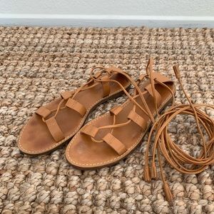 Madewell lace-up leather gladiator sandals